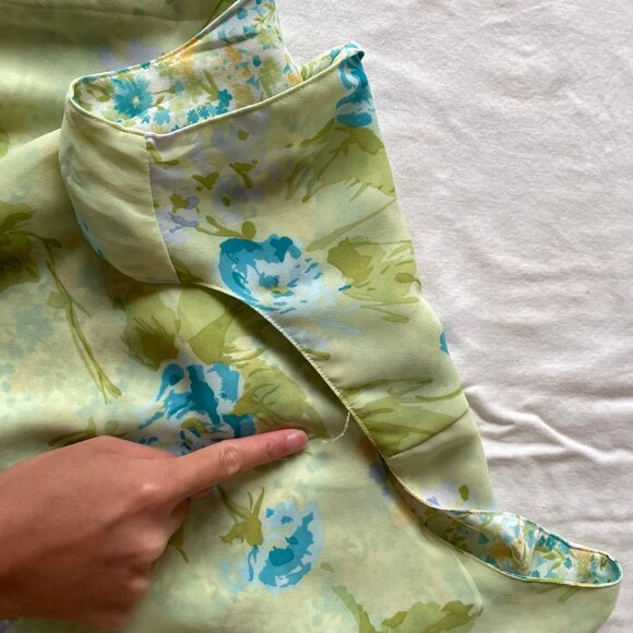 Cottagecore Boho Floral Reversible Shift Maxi Dress Lightweight - Picture 12 of 14